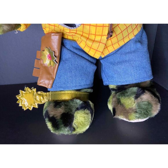 Build A Bear Camo Bear w Toy Story Disney Pixar Sheriff Woody Outfit BABW - Picture 2 of 9